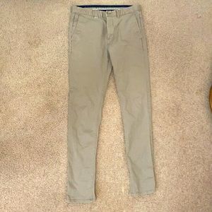 Khaki Zara Man Basic Collection Pant